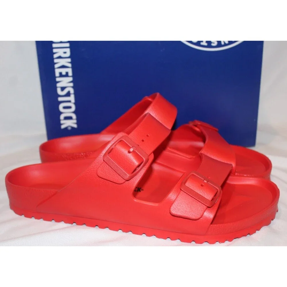 Birkenstock Men Arizona Essentials EVA Sandals RED NIB REGULAR
